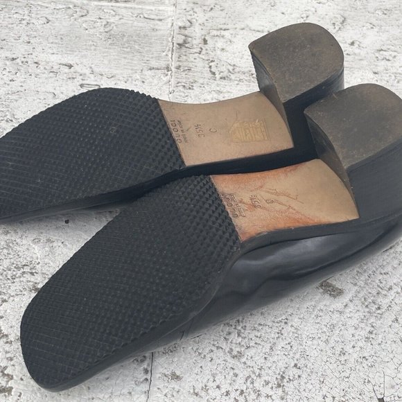Gucci Women Shoes Black Leather Vintage Pull On Shoes Made In Italy Size 35.5C - Picture 12 of 12